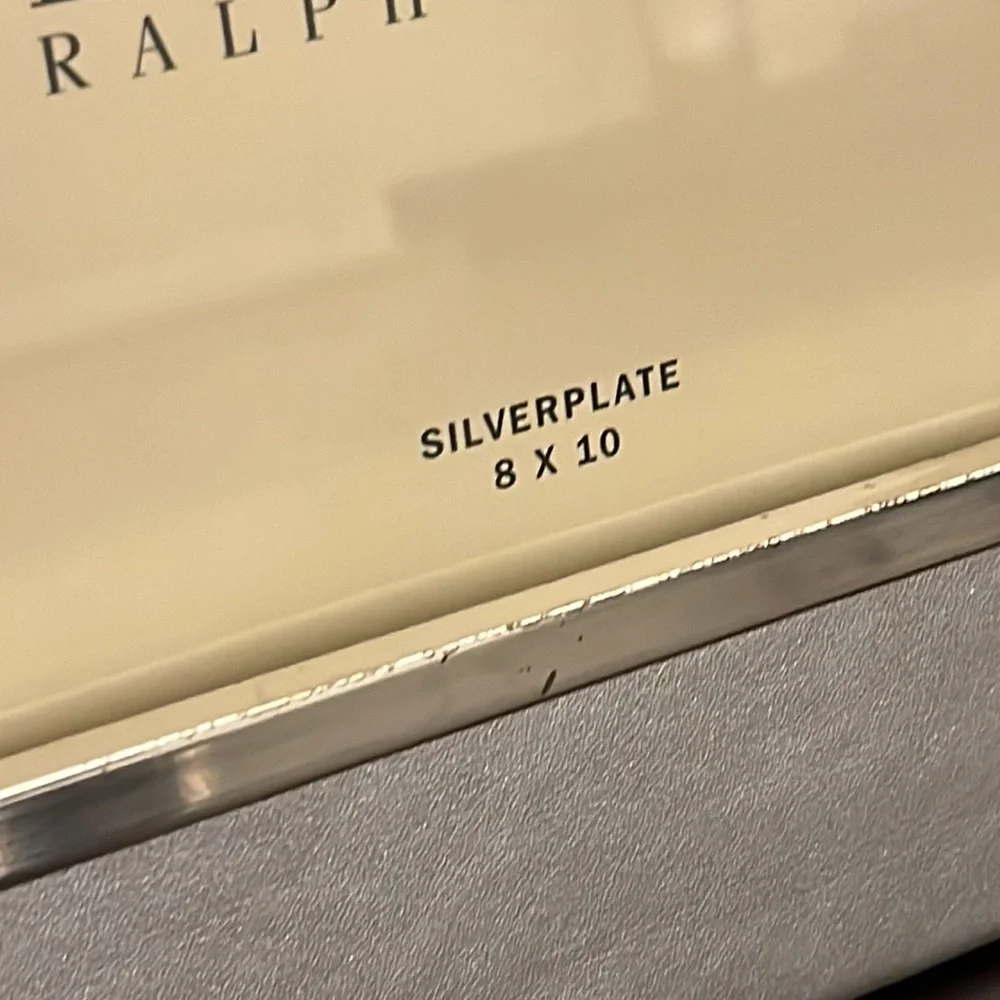 Ralph Lauren Mayfield Silver Leather Picture Photo Frame 8”x10” vintage